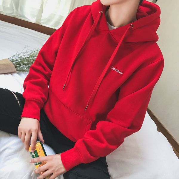 2019 autumn new hooded embroidered loose pullover embroidered pullover casual letter men's all-match sweater, Black
2019 autumn new hooded embroidered loose pullover embroidered pullover casual letter men's all-match sweater, Black