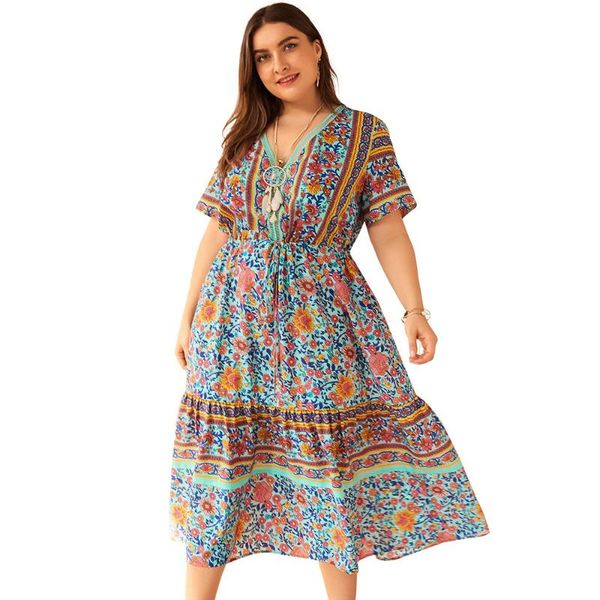 plus size 3xl 4xl lace patchwork dress women sashes lacing flower printed deep v-neck red floral beach pink dress ladies, Black;gray
plus size 3xl 4xl lace patchwork dress women sashes lacing flower printed deep v-neck red floral beach pink dress ladies, Black;gray