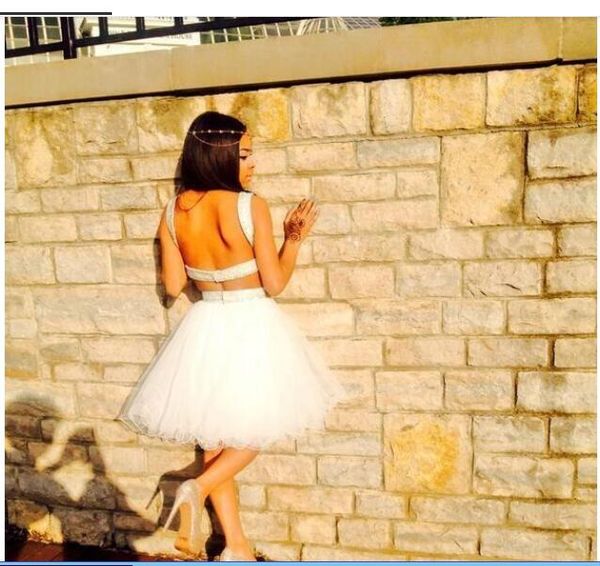 2020two piece black girl prom dresses under 100 short ivory organza backless homecoming party gowns new arrival, Red
2020two piece black girl prom dresses under 100 short ivory organza backless homecoming party gowns new arrival, Red