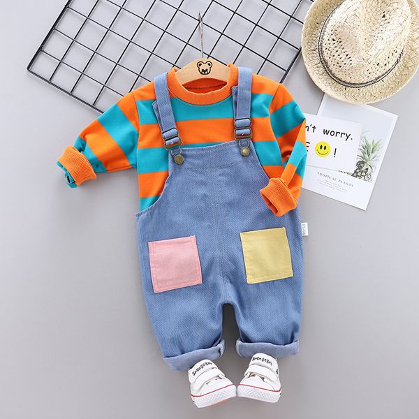 childrens clothes baby boys costume leisure stripe denim overalls children autumn baby girl outfits girls set infantil, White
childrens clothes baby boys costume leisure stripe denim overalls children autumn baby girl outfits girls set infantil, White