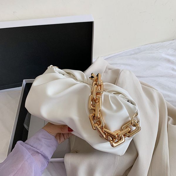 elegant female pleated 2020 new high-quality pu leather women's designer handbag thick chain shoulder bags armpit bag
elegant female pleated 2020 new high-quality pu leather women's designer handbag thick chain shoulder bags armpit bag