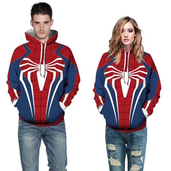 2020 new spiderman digital print couple's hooded long sleeve autumn sweater loose baseball designer luxury sportswear, Black
2020 new spiderman digital print couple's hooded long sleeve autumn sweater loose baseball designer luxury sportswear, Black