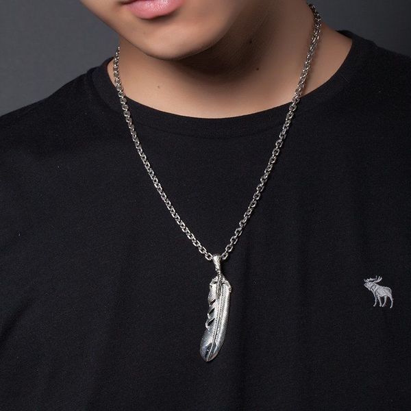 Designer Jewelry925 Sterling Silver Eagle Claw Feather Popular Brand Male Necklace Cool Pendant Hip Hop Female Pendant Necklace Vintage Fash
Designer Jewelry925 Sterling Silver Eagle Claw Feather Popular Brand Male Necklace Cool Pendant Hip Hop Female Pendant Necklace Vintage Fash