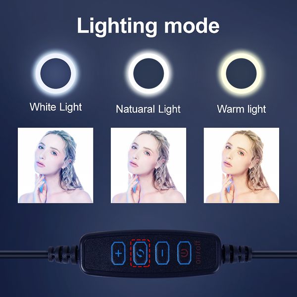 26cm light dimmable led selfie ring light usb ring lamp pgraphy light & phone holder tripod stand for video makeup youtube
26cm light dimmable led selfie ring light usb ring lamp pgraphy light & phone holder tripod stand for video makeup youtube