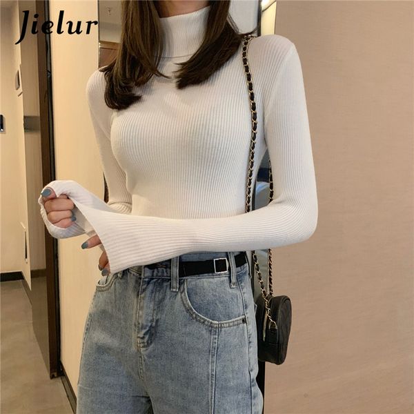 women's sweaters autumn winter turtleneck pullovers solid color pull femme korean slim-fit sweater knitted pullover long sleeve, White;black
women's sweaters autumn winter turtleneck pullovers solid color pull femme korean slim-fit sweater knitted pullover long sleeve, White;black