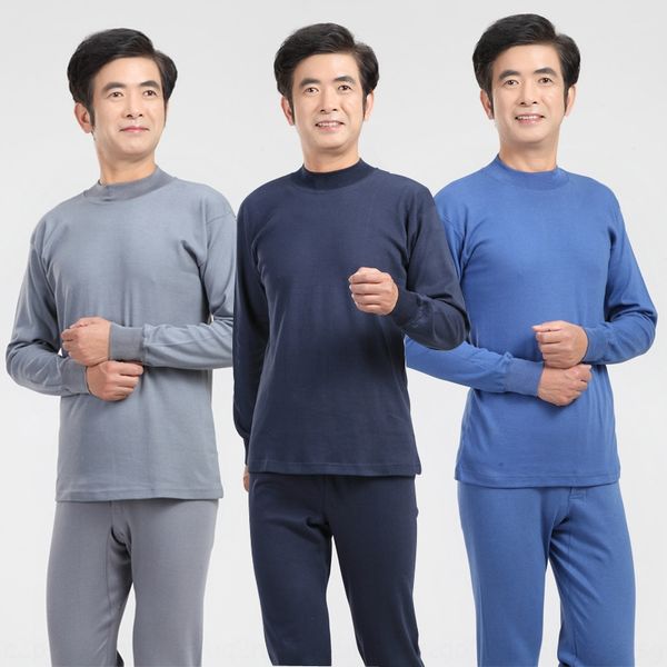 xh2vg middle-aged and elderly men's cotton thermal underwear set high collar pants warm autumn clothes underwear and autumn clothes bre, Black;white
xh2vg middle-aged and elderly men's cotton thermal underwear set high collar pants warm autumn clothes underwear and autumn clothes bre, Black;white