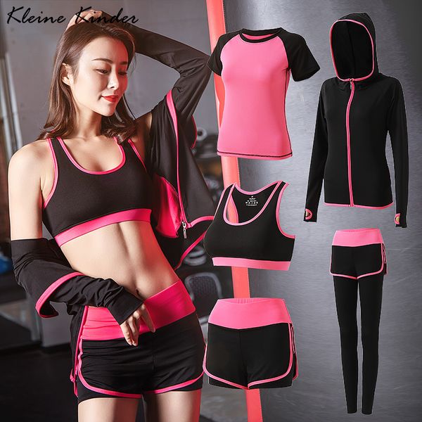 athletic wear for women high waist pants+shorts+bra+t shirt+coats 5pcs set tracksuit running yoga clothing fitness gym sets 3xl, White;red
athletic wear for women high waist pants+shorts+bra+t shirt+coats 5pcs set tracksuit running yoga clothing fitness gym sets 3xl, White;red