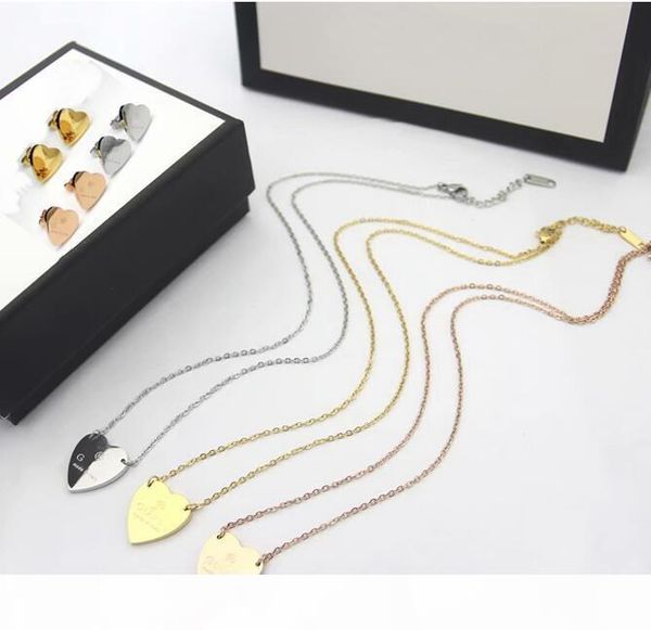 europe america fashion jewelry sets women lady titanium steel 18k plated gold earrings necklaces sets with g letter heart pendant, Silver
europe america fashion jewelry sets women lady titanium steel 18k plated gold earrings necklaces sets with g letter heart pendant, Silver