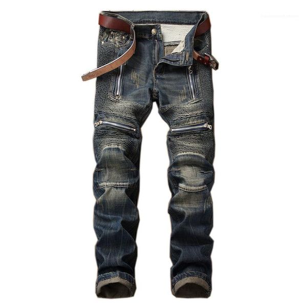 pants male clothing designer mens biker jeans fashion zipper natural color jeans casual mid waist pencil, Blue
pants male clothing designer mens biker jeans fashion zipper natural color jeans casual mid waist pencil, Blue