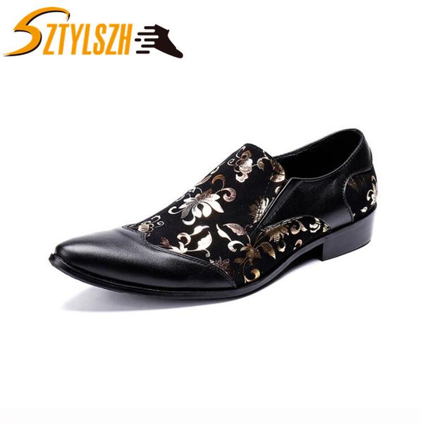 luxury mens dress shoes genuine leather black wedding shoes pointed toe floral print men flats office formal
luxury mens dress shoes genuine leather black wedding shoes pointed toe floral print men flats office formal