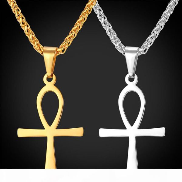 key of life ankh egyptian necklace pendants stainless steel 18k gold plated the key of the nile cross jewelry, Silver
key of life ankh egyptian necklace pendants stainless steel 18k gold plated the key of the nile cross jewelry, Silver