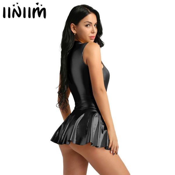 women ladies leather bodycon dress sissy sleeveless short mini dress party night club pole dance zip back leotard dresses, Black;gray
women ladies leather bodycon dress sissy sleeveless short mini dress party night club pole dance zip back leotard dresses, Black;gray