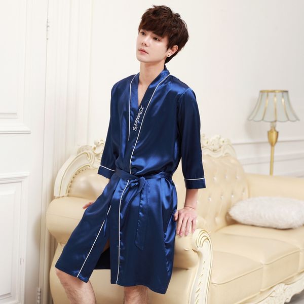 uq7yj men's summer thin nightgown integrated ice silk loose korean style large size pajamas silk home home clothes pajamasbathrobe paja, Blue;red
uq7yj men's summer thin nightgown integrated ice silk loose korean style large size pajamas silk home home clothes pajamasbathrobe paja, Blue;red