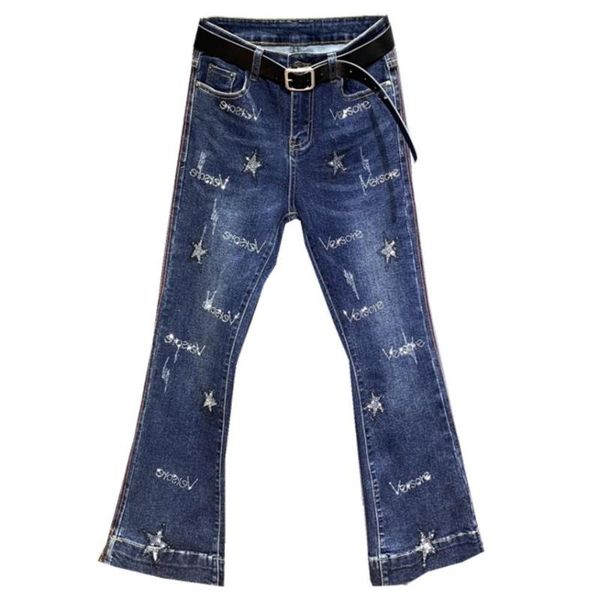 women's jeans 2021 autumn fashion drilling high waist flare women stretch slim plus size 26-31, Blue
women's jeans 2021 autumn fashion drilling high waist flare women stretch slim plus size 26-31, Blue