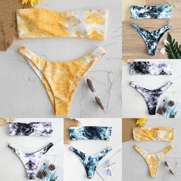 womens summer bikini random digital print yellow blue two pieces padded swimsuit push up tube bikinis swimwear low waist beachwear, White;black
womens summer bikini random digital print yellow blue two pieces padded swimsuit push up tube bikinis swimwear low waist beachwear, White;black