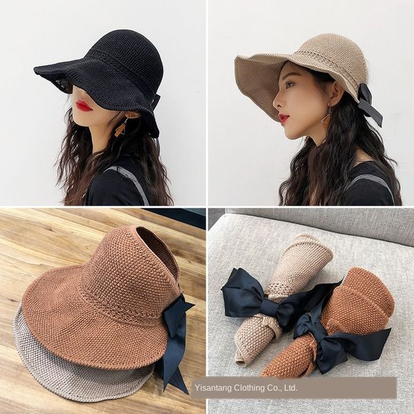 summer 2020 new large size sunscreen knitted women's knitted mesh red foldable sunscreen hat bowknot empty straw hat, Blue;gray
summer 2020 new large size sunscreen knitted women's knitted mesh red foldable sunscreen hat bowknot empty straw hat, Blue;gray
