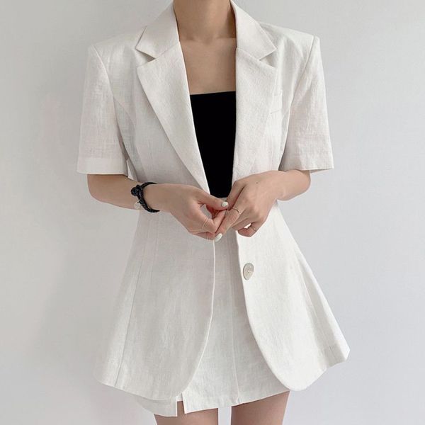 summer women cotton short tracksuit linen jacket blazer & package hip skirt female suit with skirts 2 pieces set, White
summer women cotton short tracksuit linen jacket blazer & package hip skirt female suit with skirts 2 pieces set, White