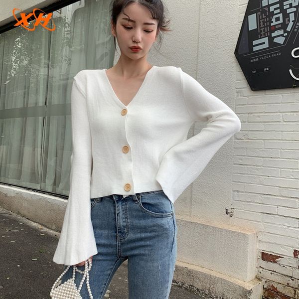 new korean style slim-fit horn horn sweater sleeve long sleeve knitted sweater women's lazy style knitted cardigan women's autumn, White
new korean style slim-fit horn horn sweater sleeve long sleeve knitted sweater women's lazy style knitted cardigan women's autumn, White