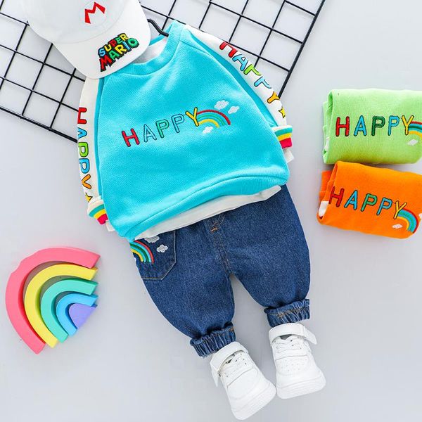 inafnt newborn clothing sets 2020 autumn baby boys girls clothes rainbow t shirt jeans kids children casual costume, White
inafnt newborn clothing sets 2020 autumn baby boys girls clothes rainbow t shirt jeans kids children casual costume, White