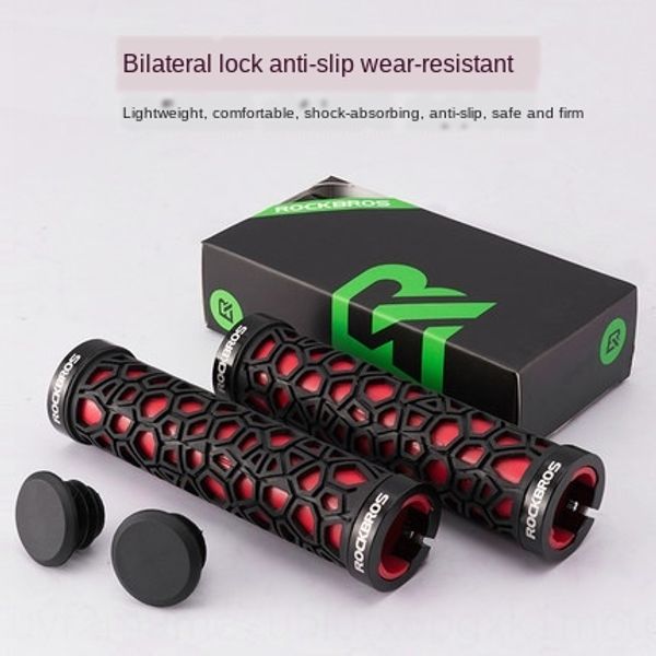 rock brothers cover mountain bike handle aluminum bicycle bicycle alloy double-sided locking rubber handle cover, Silver
rock brothers cover mountain bike handle aluminum bicycle bicycle alloy double-sided locking rubber handle cover, Silver
