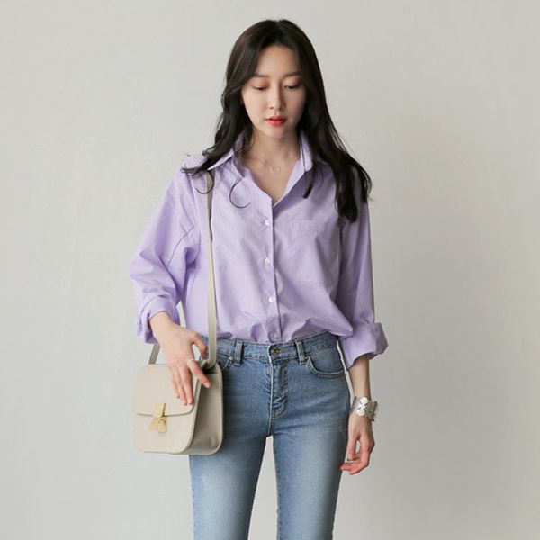 women's purple shirts female solid casual blouse autumn spring 2020 long sleeve turndown collar loose office ladies blusas mujer, White
women's purple shirts female solid casual blouse autumn spring 2020 long sleeve turndown collar loose office ladies blusas mujer, White
