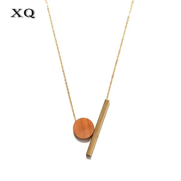 xq2020 fashionable woman new jewelry minimalist lady necklace geometric round wood combination pendant long neckla, Silver
xq2020 fashionable woman new jewelry minimalist lady necklace geometric round wood combination pendant long neckla, Silver