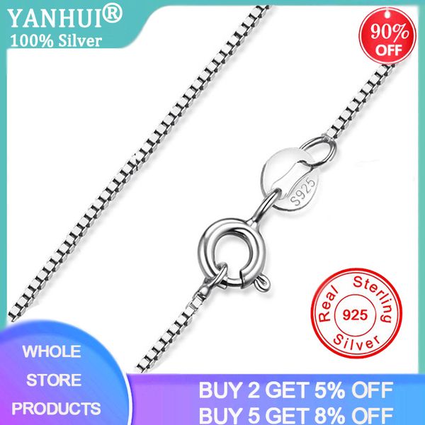 yanhui with certificate silver 925 necklace women 1.0mm chain 925 sterling silver jewelry box chain necklace 40/45cm pick length
yanhui with certificate silver 925 necklace women 1.0mm chain 925 sterling silver jewelry box chain necklace 40/45cm pick length