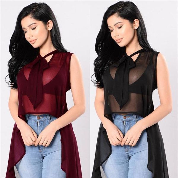 womens clothing womens transparent fluoroscopy sleeveless loose blouse casual shirt summer drop shipping, White
womens clothing womens transparent fluoroscopy sleeveless loose blouse casual shirt summer drop shipping, White