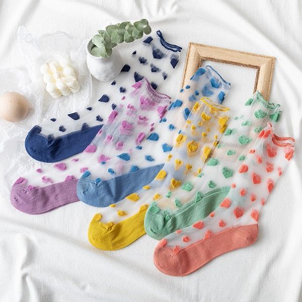 fishnet lace transparent women socks new ultrathin colorful heart love glass silk female sheer ankle socks, Black;white
fishnet lace transparent women socks new ultrathin colorful heart love glass silk female sheer ankle socks, Black;white