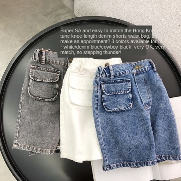 udxbw 2020 summer children's denim shorts three-dimensional pocket korean style shorts and trousers and trousers boys' summer five, Blue
udxbw 2020 summer children's denim shorts three-dimensional pocket korean style shorts and trousers and trousers boys' summer five, Blue