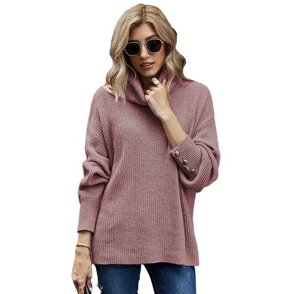 shiying turtleneck womens european and american autumn and winter solid color warm loose pullover knitted sweater women, White;black
shiying turtleneck womens european and american autumn and winter solid color warm loose pullover knitted sweater women, White;black