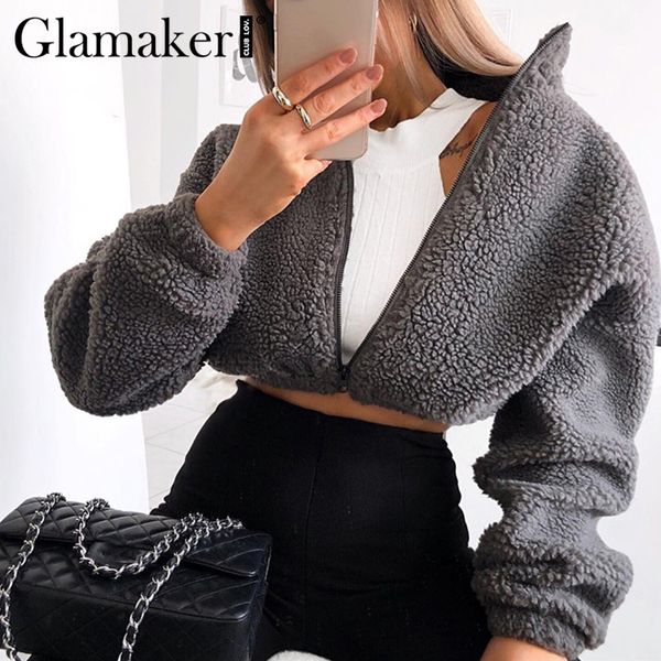 glamaker winter gray teddy faux fur coat women turtleneck long sleeve autumn furry jackets fashion 2020 warm coats outwear, Black
glamaker winter gray teddy faux fur coat women turtleneck long sleeve autumn furry jackets fashion 2020 warm coats outwear, Black