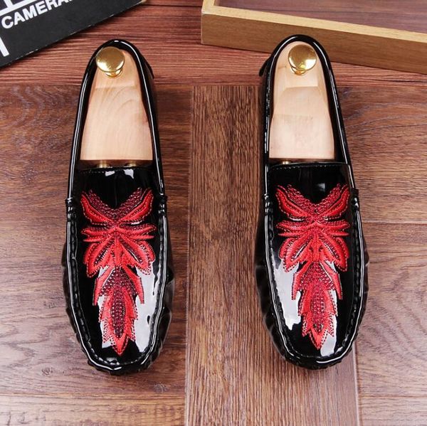 gommino embroidery men moccasin fashion slip-on dress leather boat shoes for men party office casual shoes, Black
gommino embroidery men moccasin fashion slip-on dress leather boat shoes for men party office casual shoes, Black