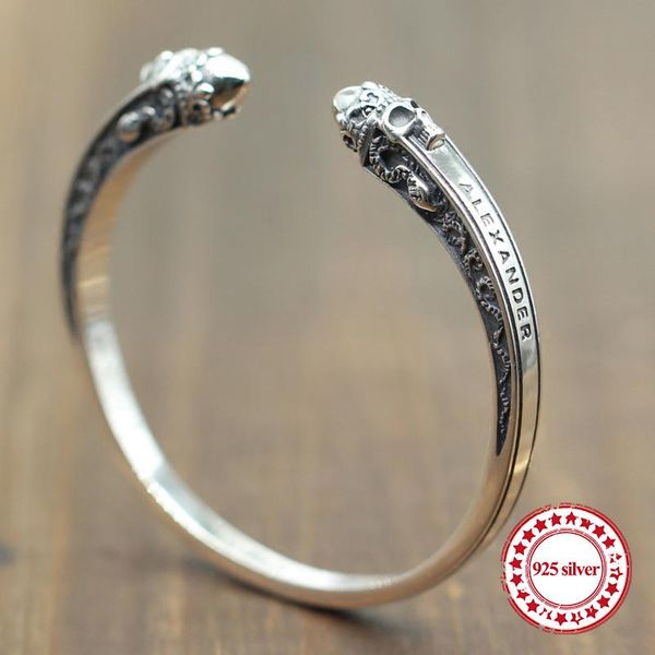 s925 sterling silver bracelet personalized classic vintage ornaments domineering skull modeling send lover's gift bangles
s925 sterling silver bracelet personalized classic vintage ornaments domineering skull modeling send lover's gift bangles