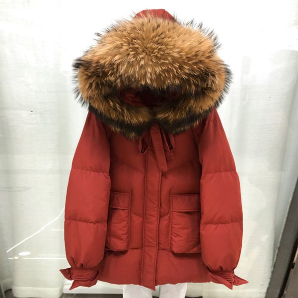 janveny down coat winter women 90% white duck down puffer jacket large natural raccoon fur collar hooded female parkas overcoat, Black
janveny down coat winter women 90% white duck down puffer jacket large natural raccoon fur collar hooded female parkas overcoat, Black