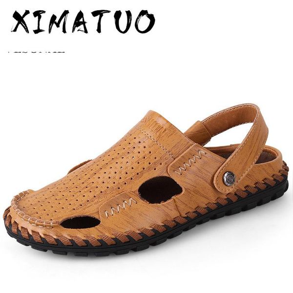 summer hollow out handmade genuine leather casual male sandals for men shoes casual sewing water beach soft sandalias, Black
summer hollow out handmade genuine leather casual male sandals for men shoes casual sewing water beach soft sandalias, Black