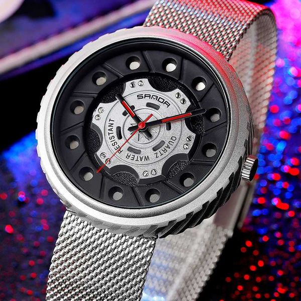 creative gear design watch men mesh steel strap quartz wrist watch fashion dress bracelet 3atm waterproof clock, Slivery;brown
creative gear design watch men mesh steel strap quartz wrist watch fashion dress bracelet 3atm waterproof clock, Slivery;brown