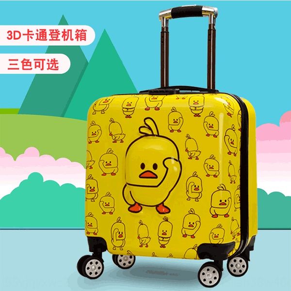 3d small yellow duck 20-inch universal wheel boarding luggage suit trolley case children trolley case travel luggage, White
3d small yellow duck 20-inch universal wheel boarding luggage suit trolley case children trolley case travel luggage, White