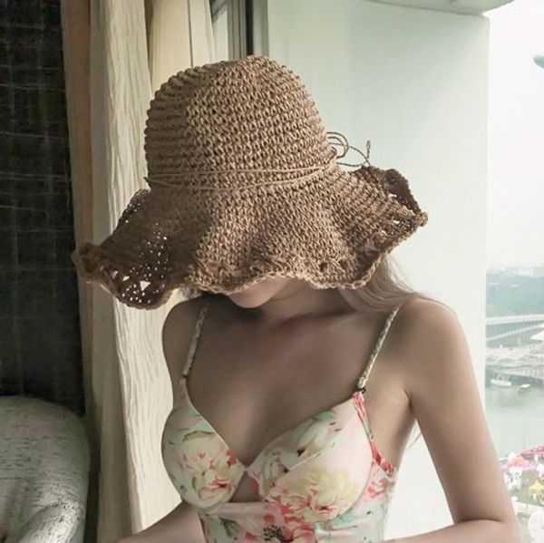 l1001 hand-woven crochet straw bucket bucket basin fisherman big brim sun fisherman hat basin hat travel sunshade, Blue;gray
l1001 hand-woven crochet straw bucket bucket basin fisherman big brim sun fisherman hat basin hat travel sunshade, Blue;gray