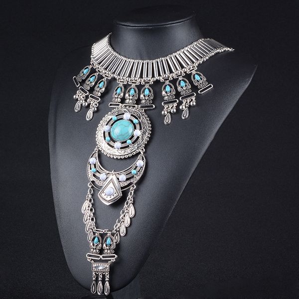 Designer Jewelry European and American Bohemian Necklace Body Chain Retro Gemstone Exaggerated Accessories Female Ethnic Style Necklace New
Designer Jewelry European and American Bohemian Necklace Body Chain Retro Gemstone Exaggerated Accessories Female Ethnic Style Necklace New