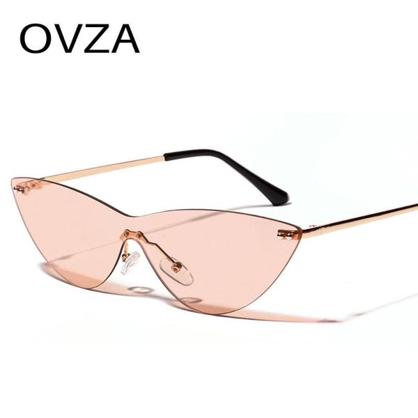 ovza rimless women sunglasses brand designer narrow glasses female retro cat eye sunglass s6031, White;black
ovza rimless women sunglasses brand designer narrow glasses female retro cat eye sunglass s6031, White;black