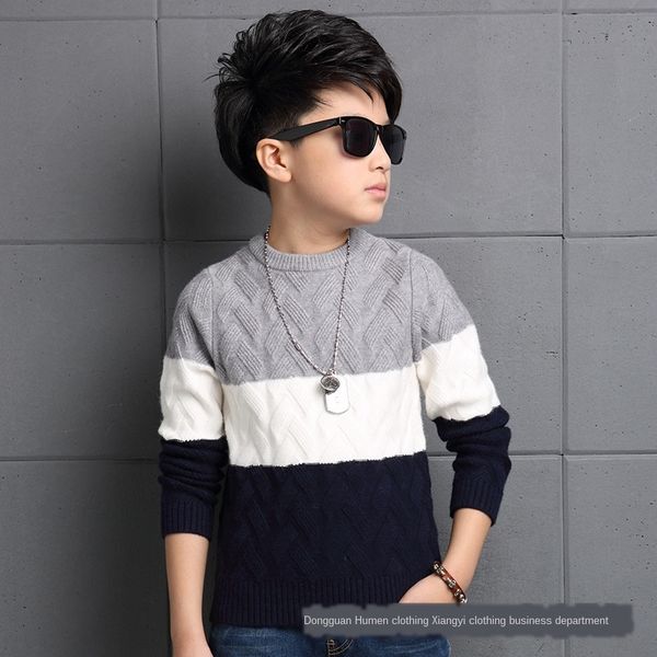 autumn new clothing children's clothing sweater knitted sweater korean children's base shirt top, Blue
autumn new clothing children's clothing sweater knitted sweater korean children's base shirt top, Blue