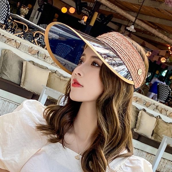 2020 sun new lafite women's korean style empty hair band hat cap cap hair band sun hat, Blue;gray
2020 sun new lafite women's korean style empty hair band hat cap cap hair band sun hat, Blue;gray