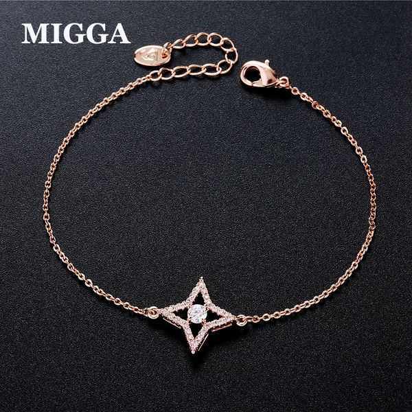 migga new design micro paved cubic zirconia crystal star women bracelet rose gold color fashion jewelry, Black
migga new design micro paved cubic zirconia crystal star women bracelet rose gold color fashion jewelry, Black