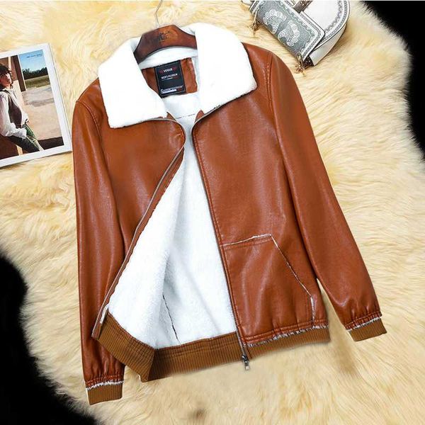 2020 fashion glossy faux shearling sheepskin fur coat women leather jacket women autumn winter lambs wool short motorcycle coats, Black
2020 fashion glossy faux shearling sheepskin fur coat women leather jacket women autumn winter lambs wool short motorcycle coats, Black