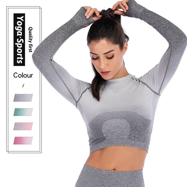 fashion gradual change ventilating yoga suit female high end seamless custom european and american style fitness suit, White;red
fashion gradual change ventilating yoga suit female high end seamless custom european and american style fitness suit, White;red