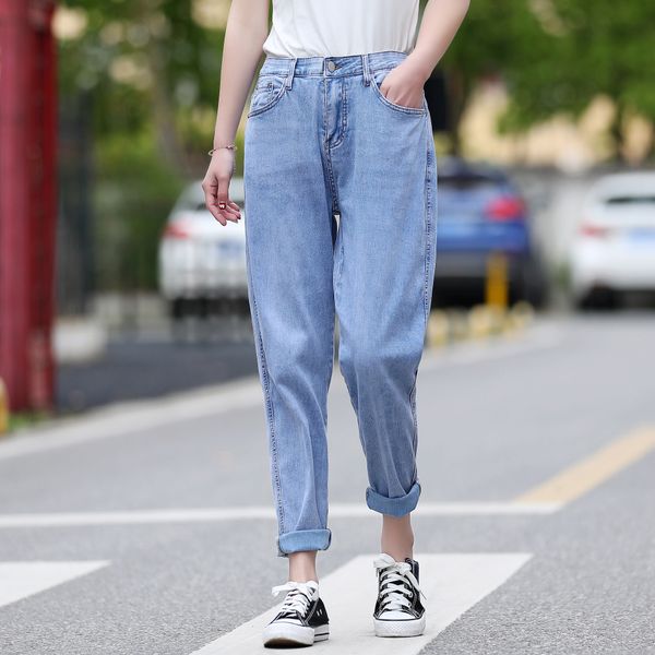 2020 summer korean style 200kg fat mm simple slimming thin denim cropped plus size women's nine pants nine pants fashion 8494, Blue
2020 summer korean style 200kg fat mm simple slimming thin denim cropped plus size women's nine pants nine pants fashion 8494, Blue