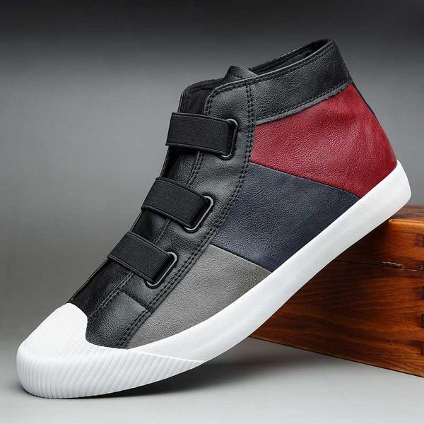 autumn new men mix-color ankle boots high-up leisure leather shoes korean fashion sewing rubber boot designer luxury flat m3561, Black
autumn new men mix-color ankle boots high-up leisure leather shoes korean fashion sewing rubber boot designer luxury flat m3561, Black