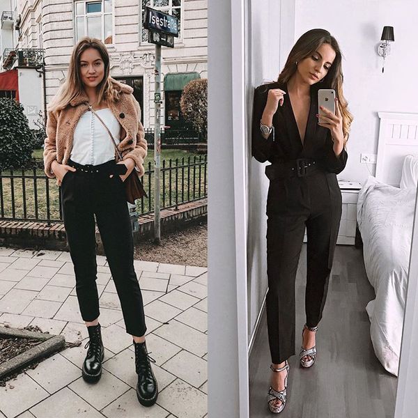 office lady black suit pants with belt women high waist solid long trousers fashion pockets pants trousers pantalones, Black;white
office lady black suit pants with belt women high waist solid long trousers fashion pockets pants trousers pantalones, Black;white