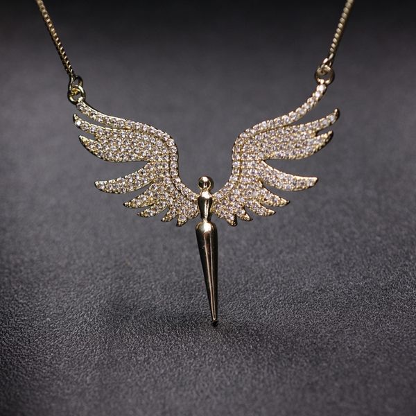 charm angel wing pendant necklace for women full micro cubic zirconia paved 2020 fashion gold color& silver color angel necklace
charm angel wing pendant necklace for women full micro cubic zirconia paved 2020 fashion gold color& silver color angel necklace